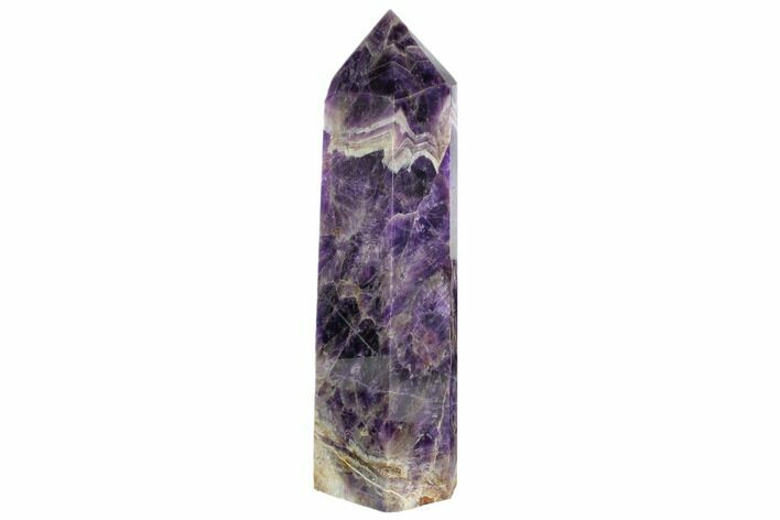 Tall, Polished Chevron Amethyst Obelisk ( lbs) #123175